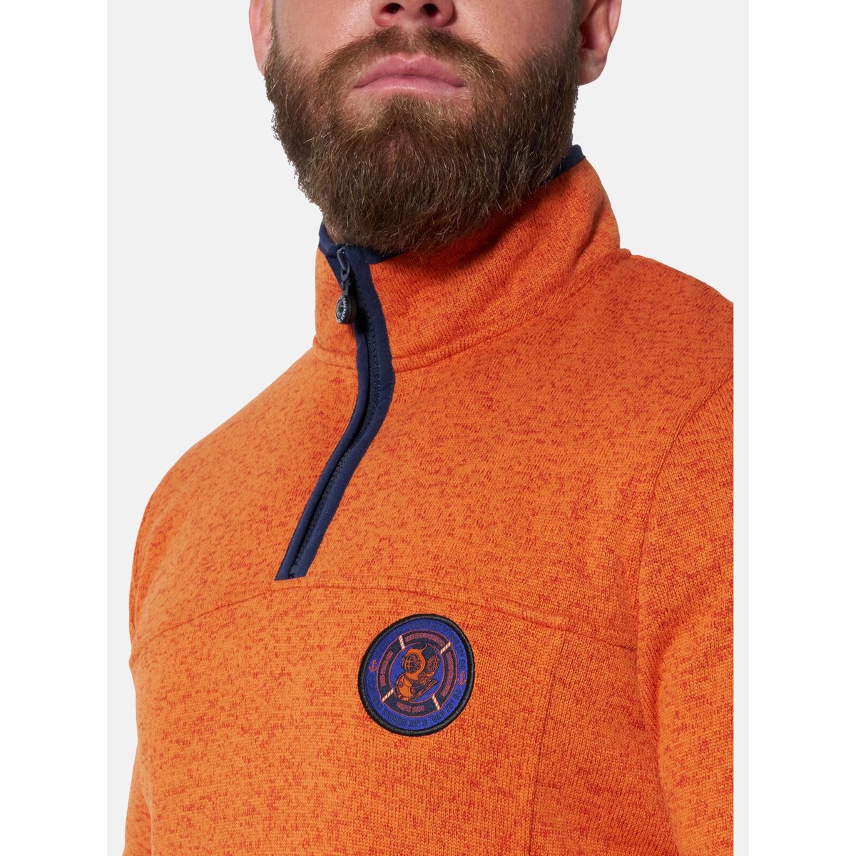 t-shirt en maille polaire OTMUND orange mélange, JAN VANDERSTORM