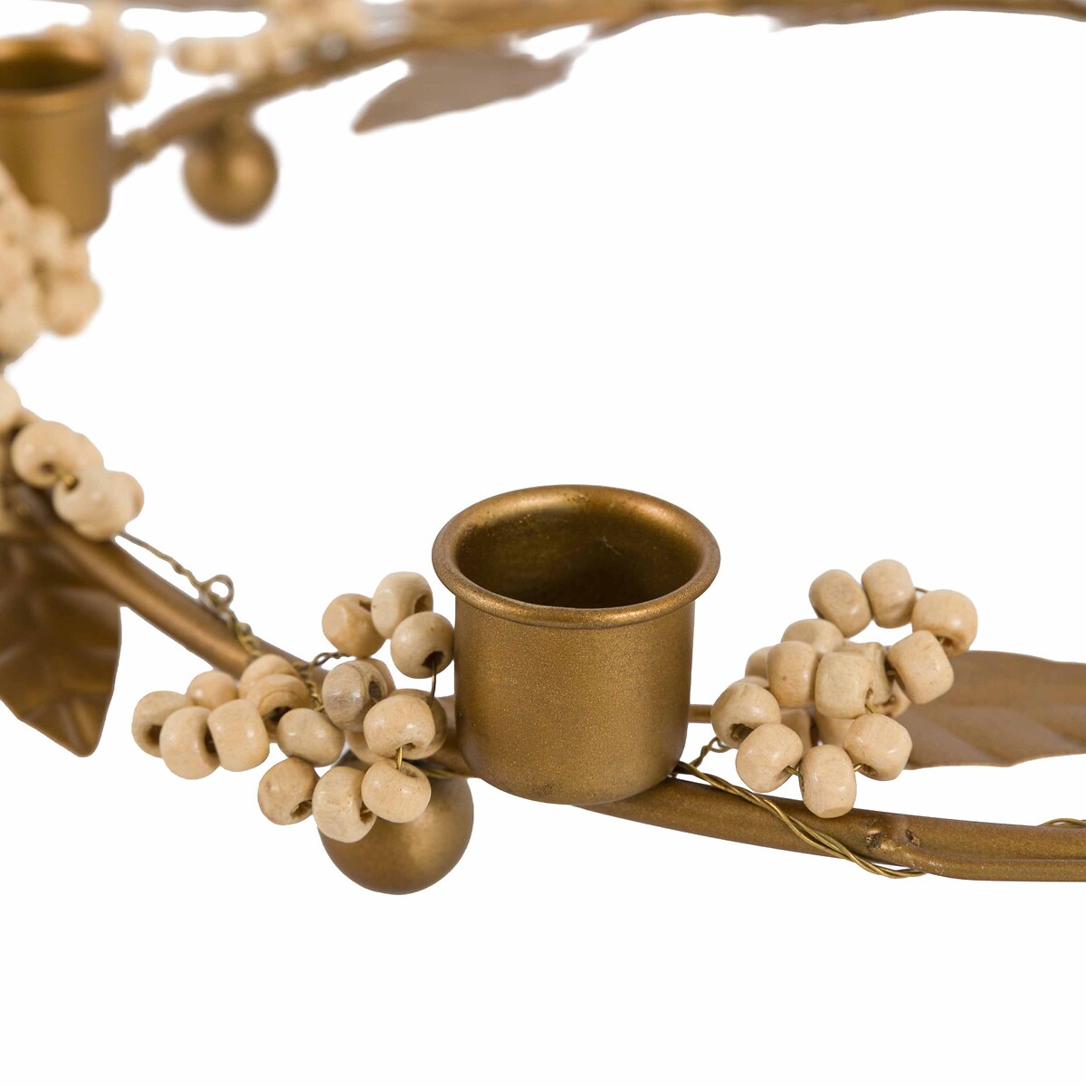Woodland Berry Leaf Candle Ring in Gold gold-coloured, ÉDITÉ