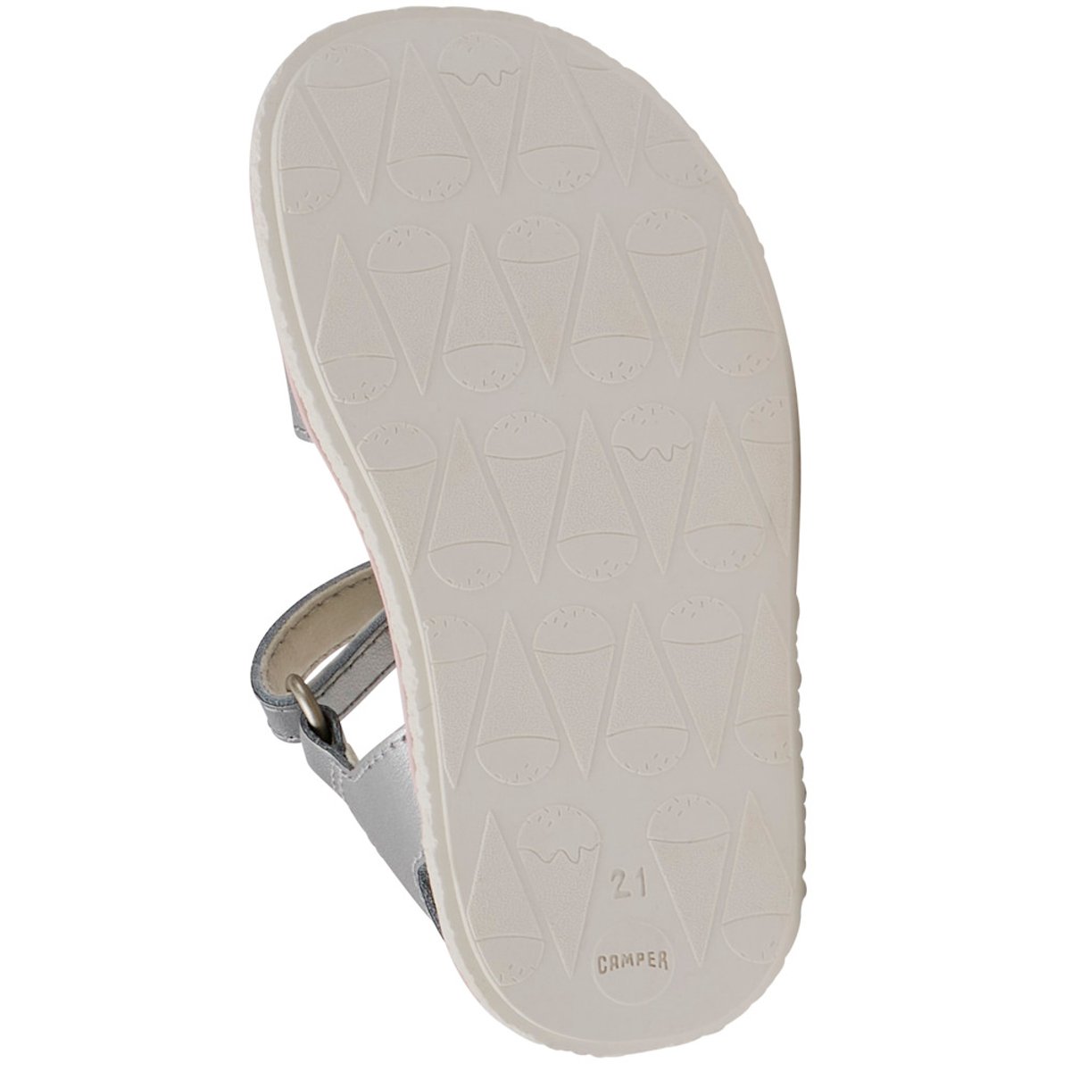 Sandales Cuir Miko argent, CAMPER