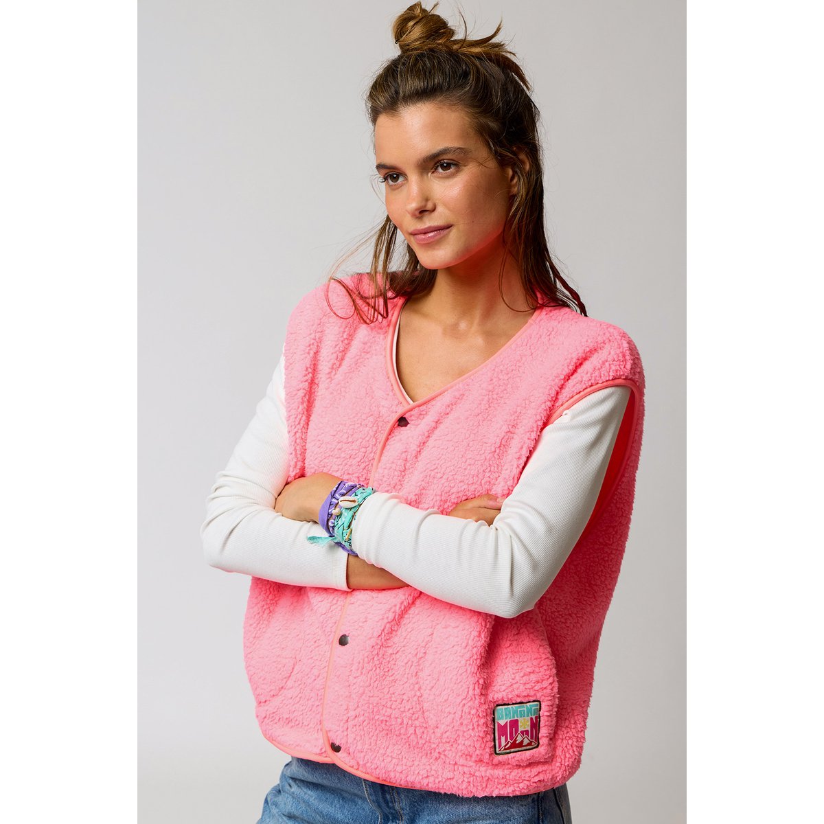 Gilet Yaqui - IGLOO rose, BANANA MOON