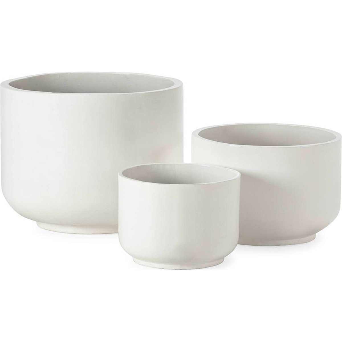 Cache-pot en fibres-ciment blanc, RECOLLECTION