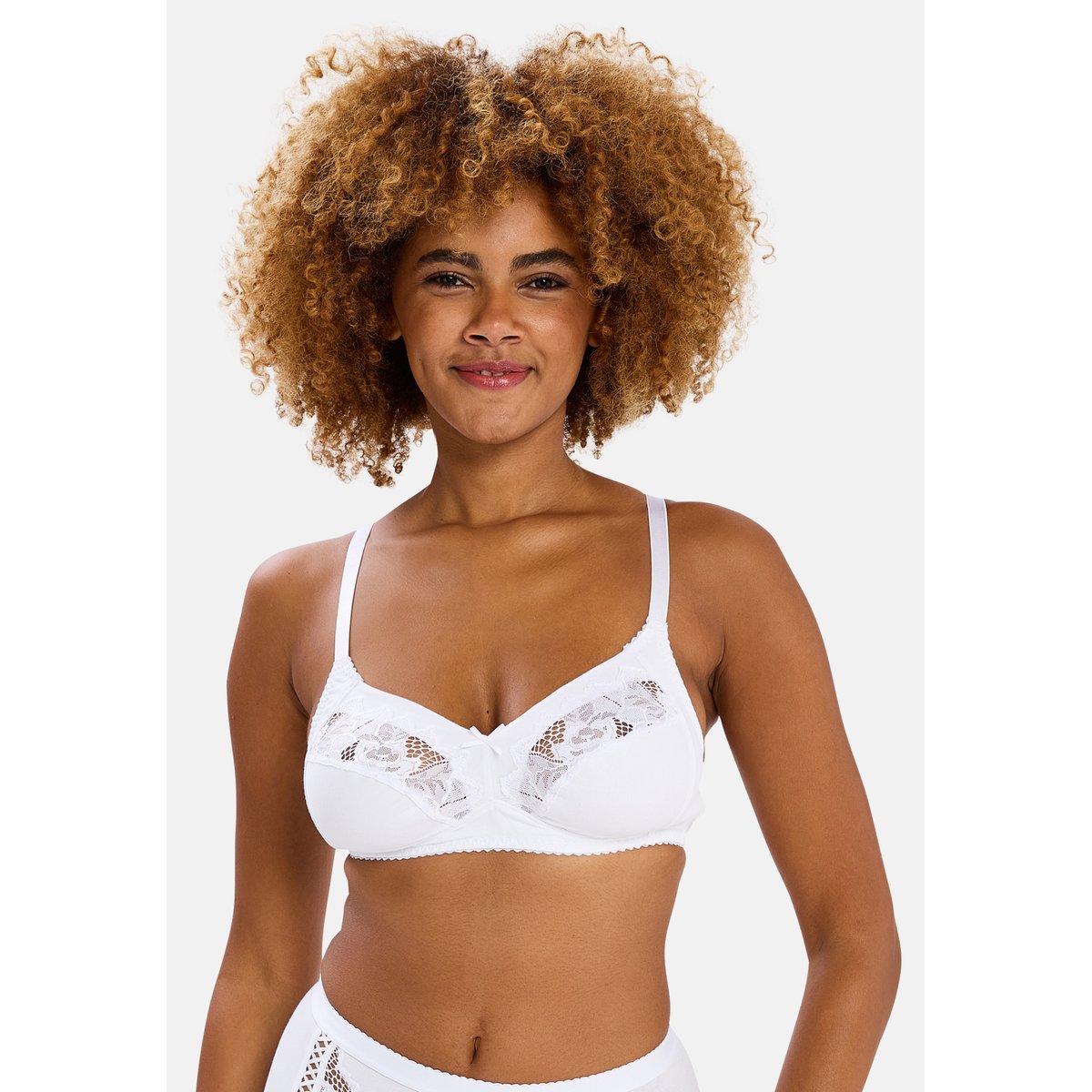 Soutien-gorge sans armature Coton d'Arum blanc, SANS COMPLEXE