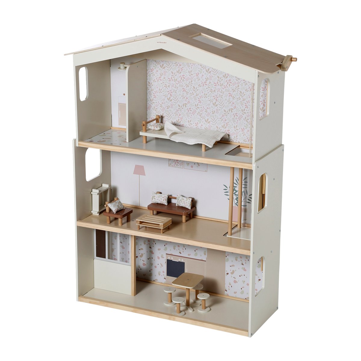 Maison de poupée en bois FSC® blanc, VERTBAUDET