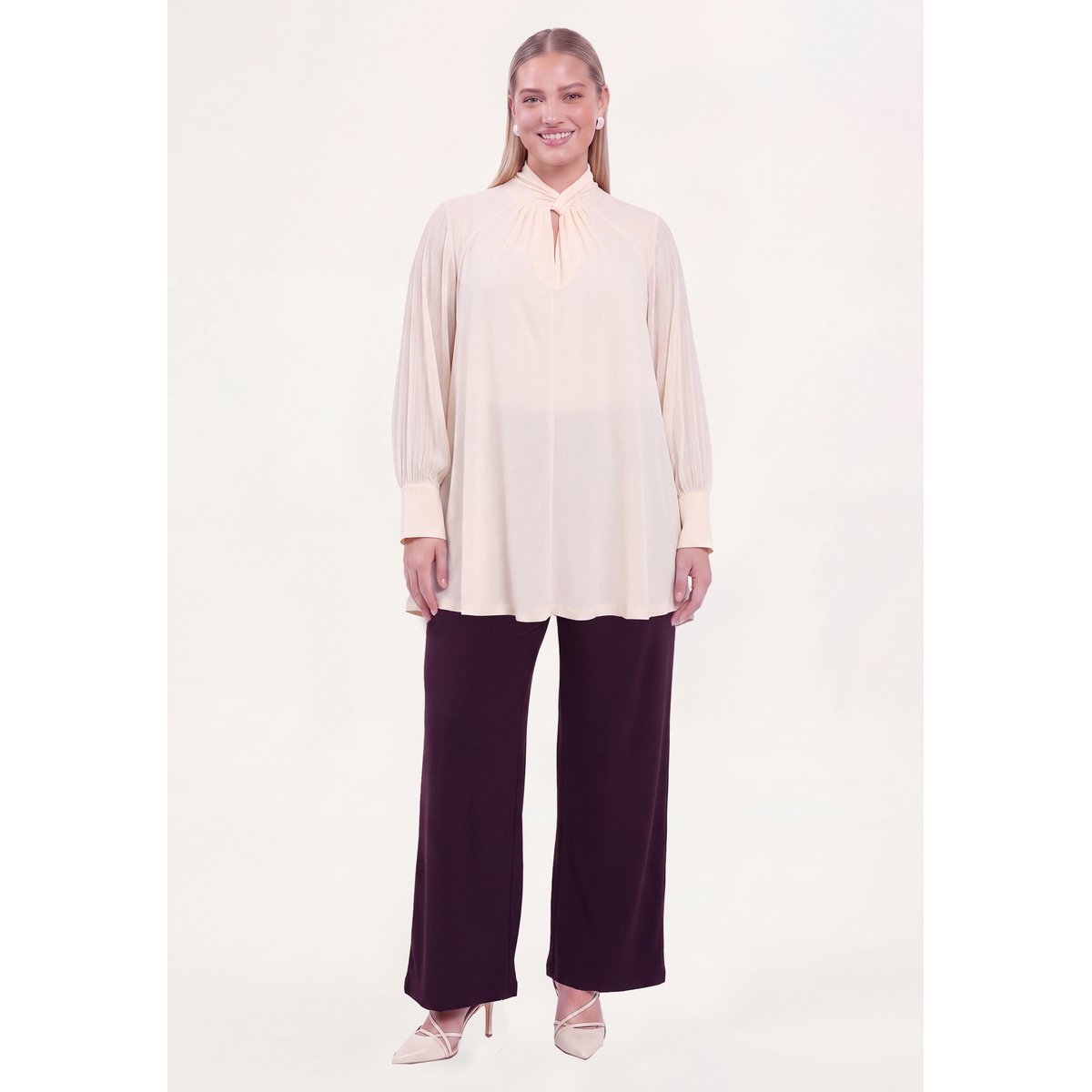 Tunique avec manches longues rose, YOEK