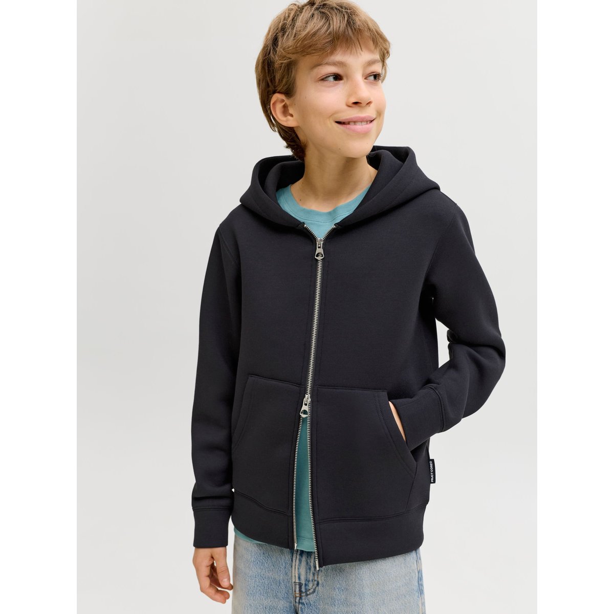 Sweat À Capuche noire - black, JACK & JONES JUNIOR