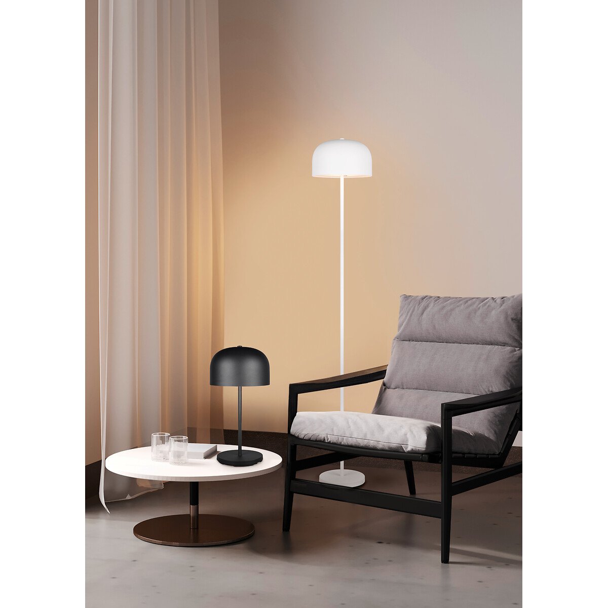 Candeeiro de Pé Jeff, da Trio Lighting branco, TRIO LIGHTING