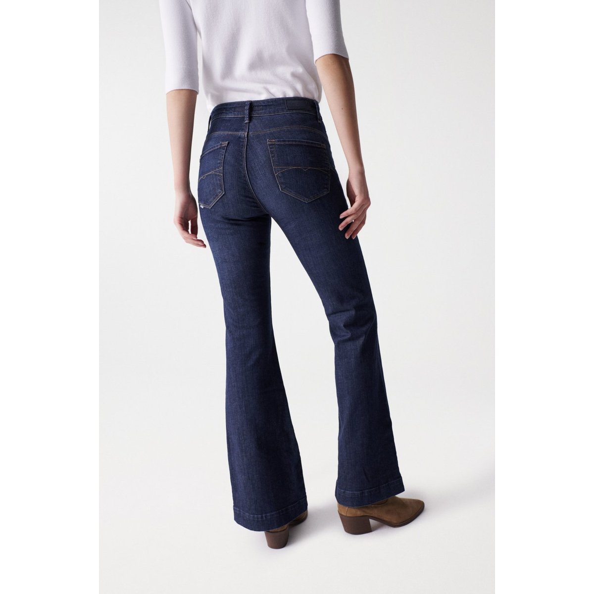 JEAN FAITH PUSH IN FLARE bleu foncé, SALSA JEANS