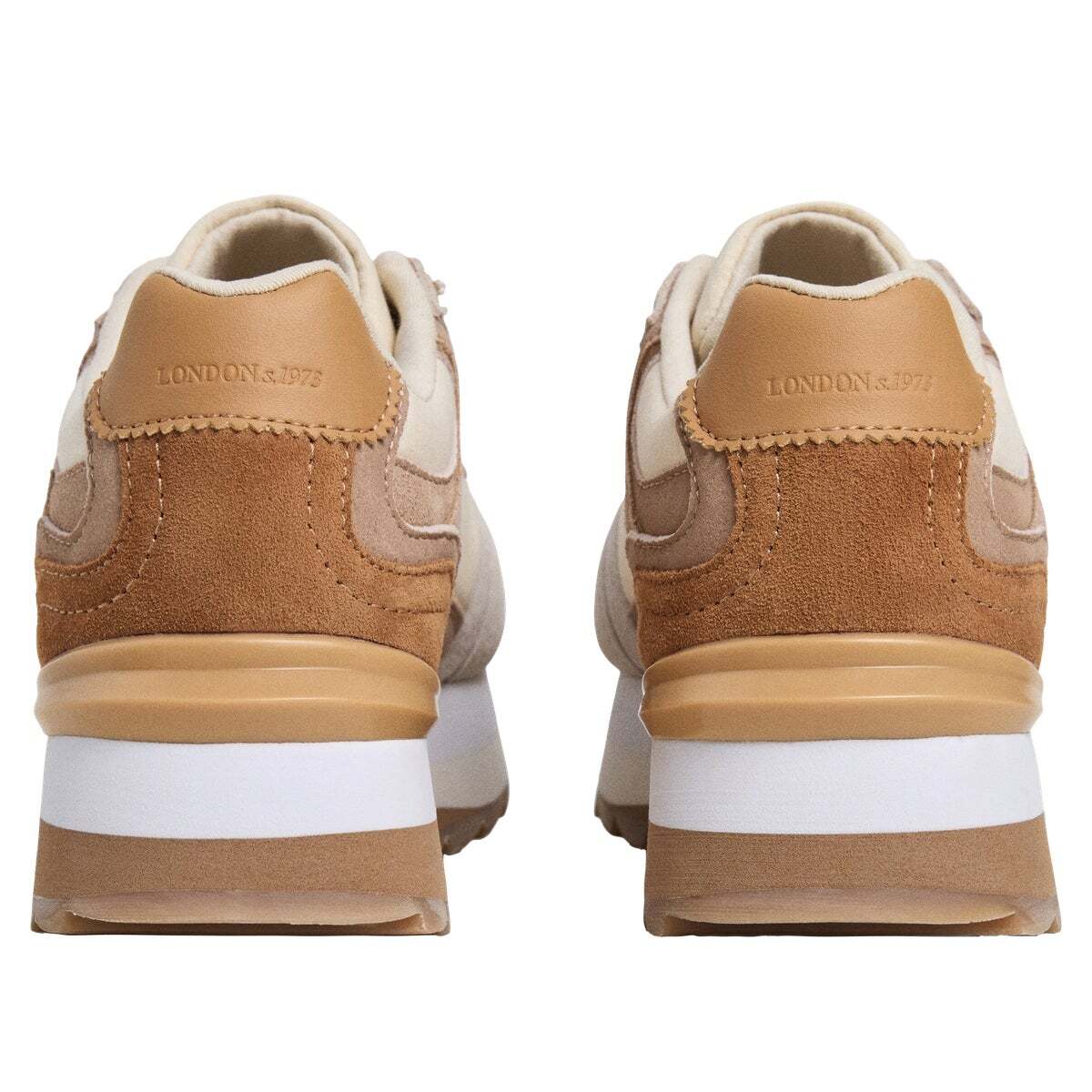 Ball - Baskets En Cuir Avec Clous blanche bougie, PEPE JEANS