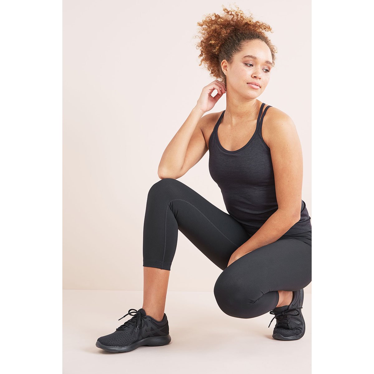 Legging De Sport Taille Haute Longueur 3/4 noir, NEXT