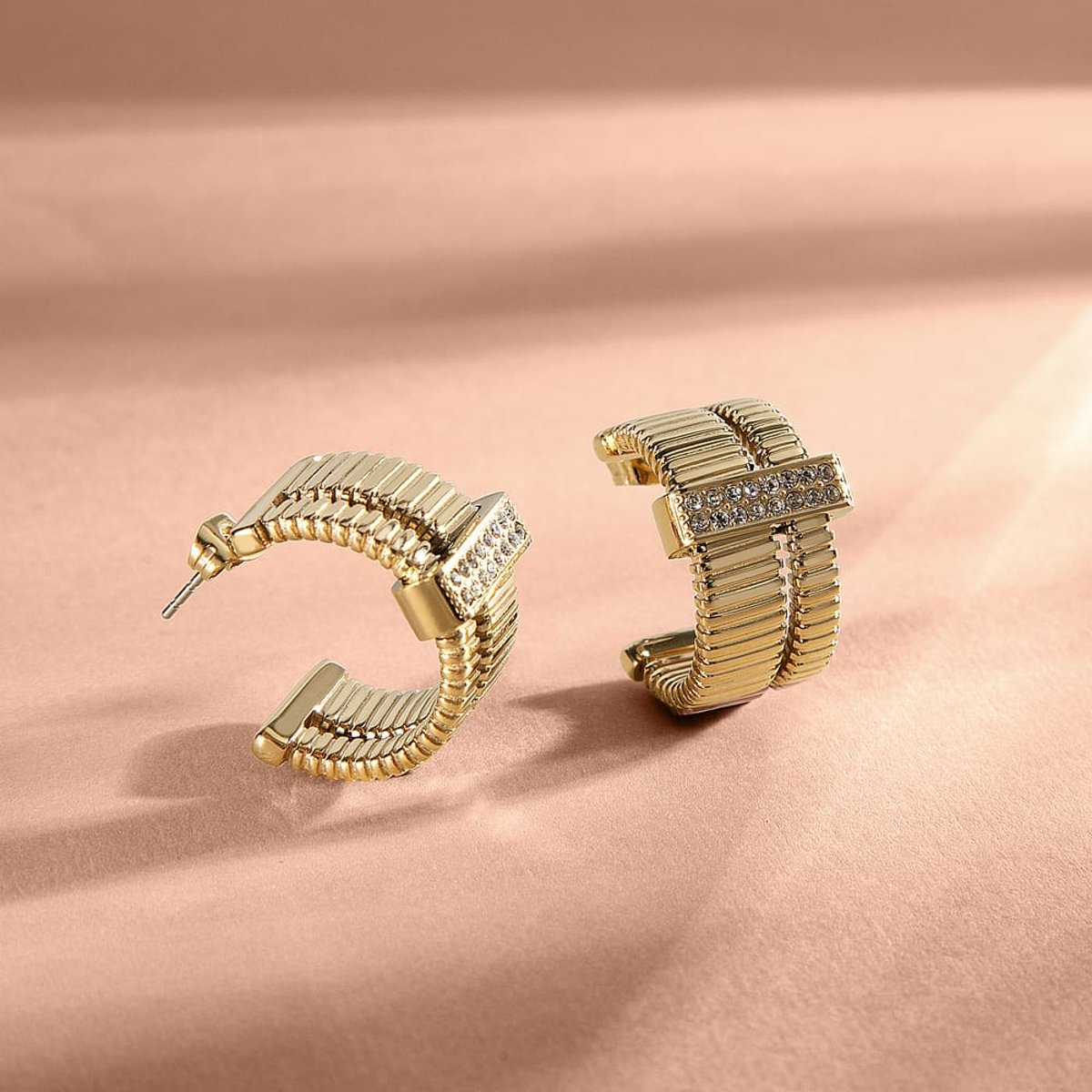 Boucles d'oreilles en Cristal/crystal/steel et Cristal or jaune, MORELLATO