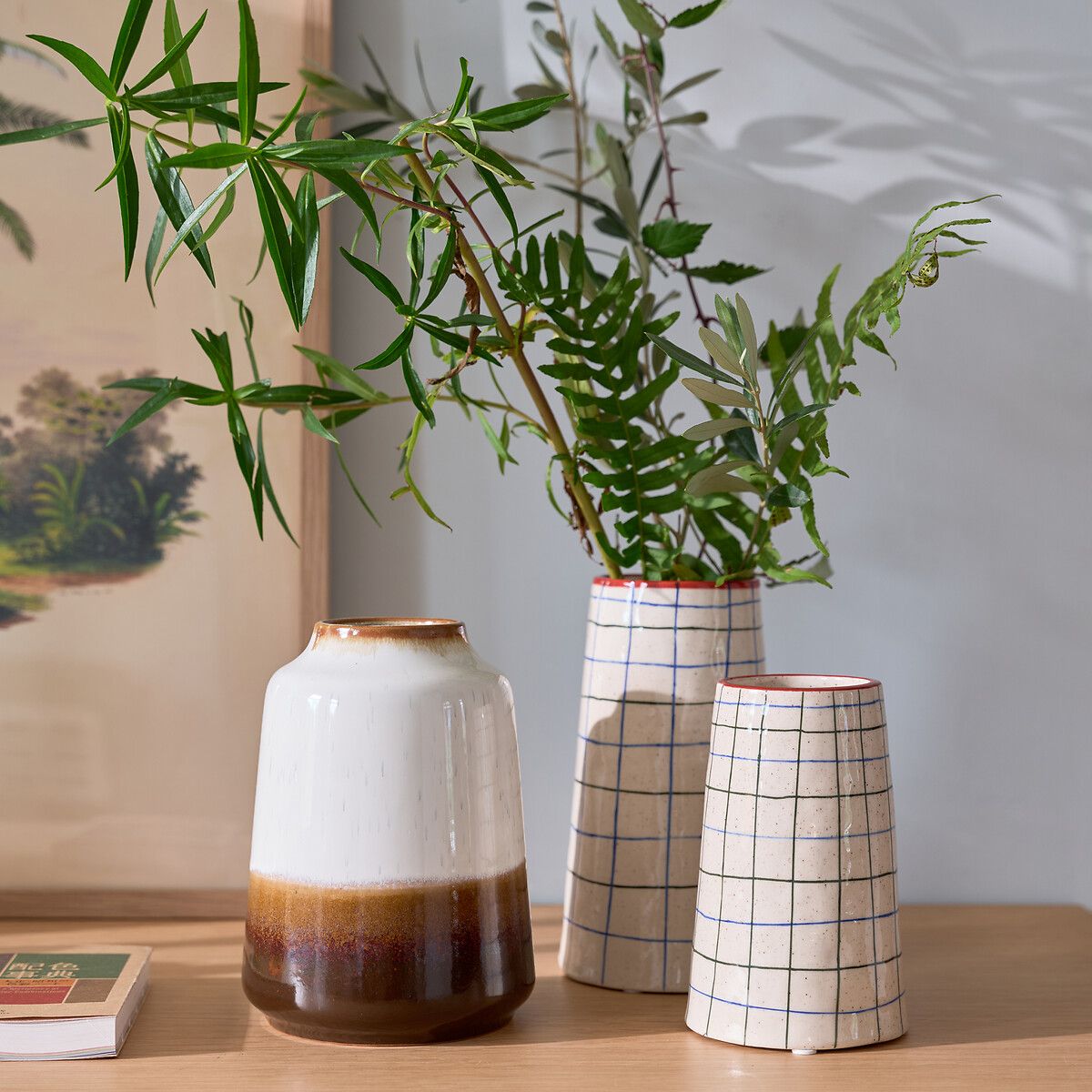 Vase en céramique à carreaux H15,2 cm, Neios multicolore, LA REDOUTE INTERIEURS