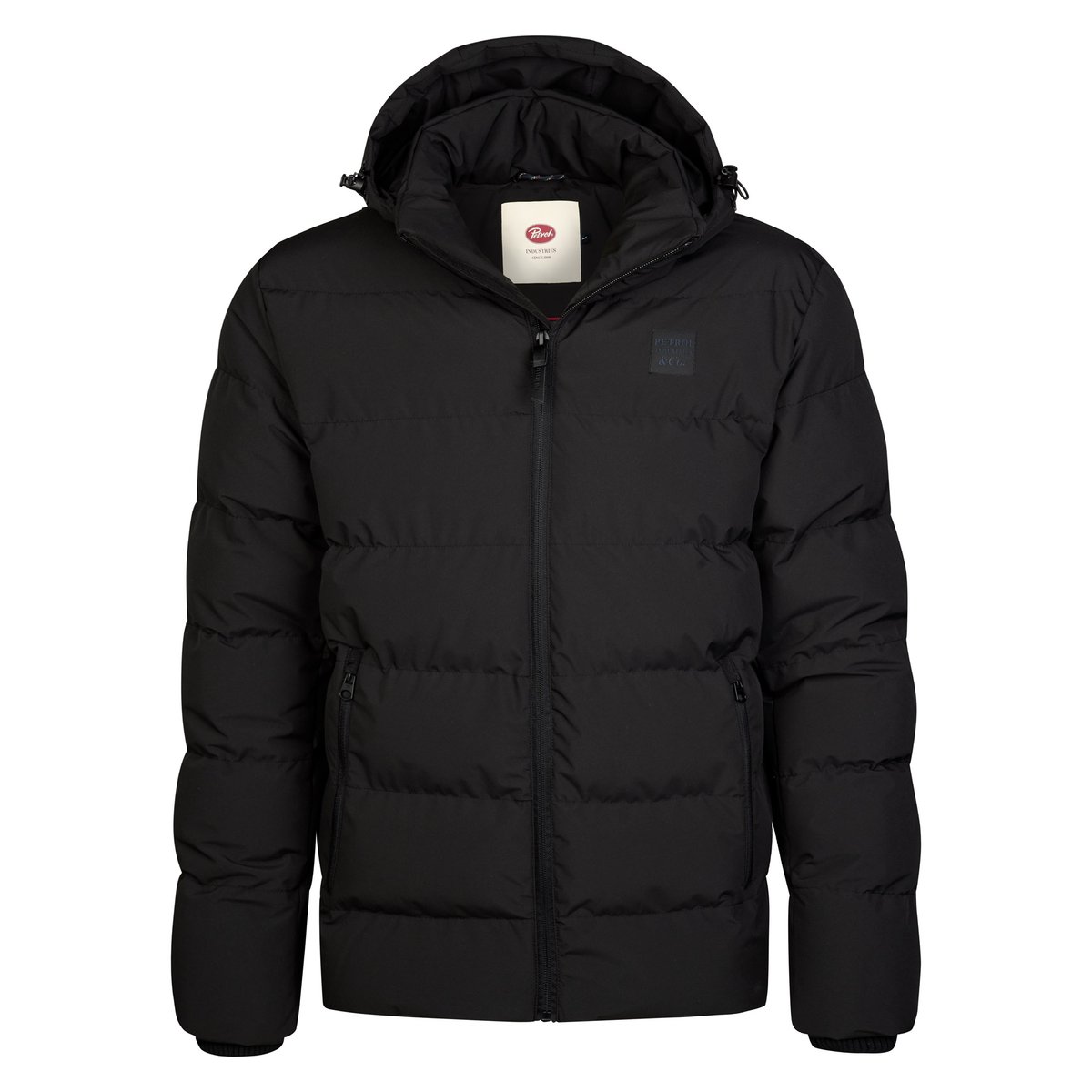 Doudoune à capuche steelheights noir deep black, PETROL INDUSTRIES