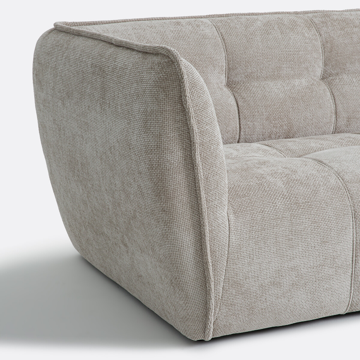 Canapé chenille croisée, 2, 3 ou 4 places, SIMONE taupe, LA REDOUTE INTERIEURS