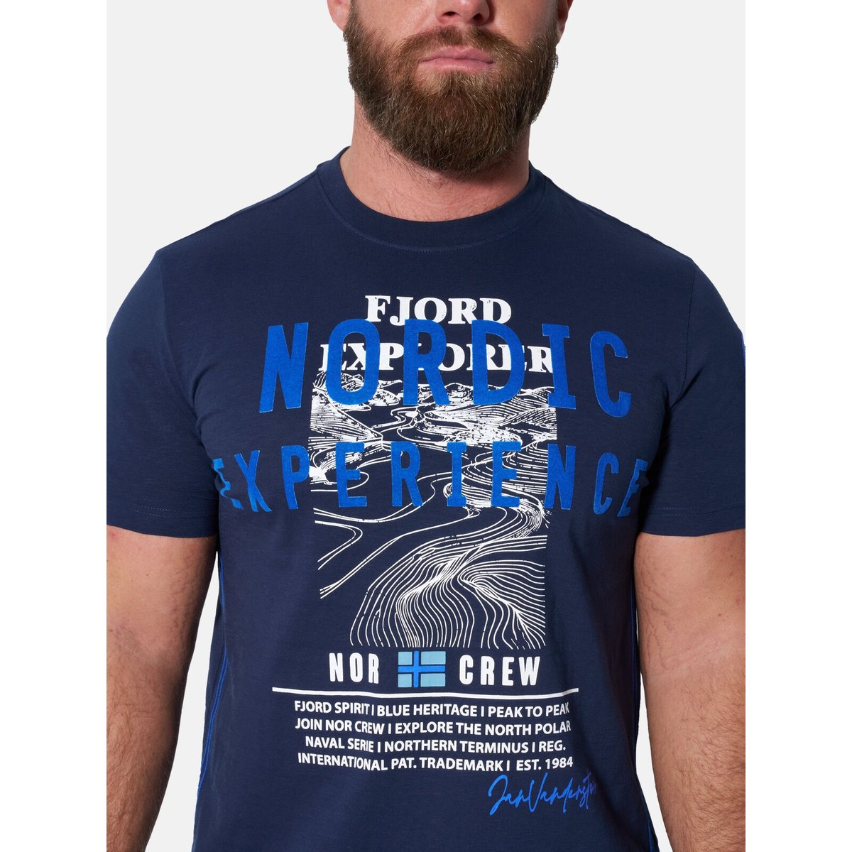 T-shirt REDLEF bleu foncé, JAN VANDERSTORM