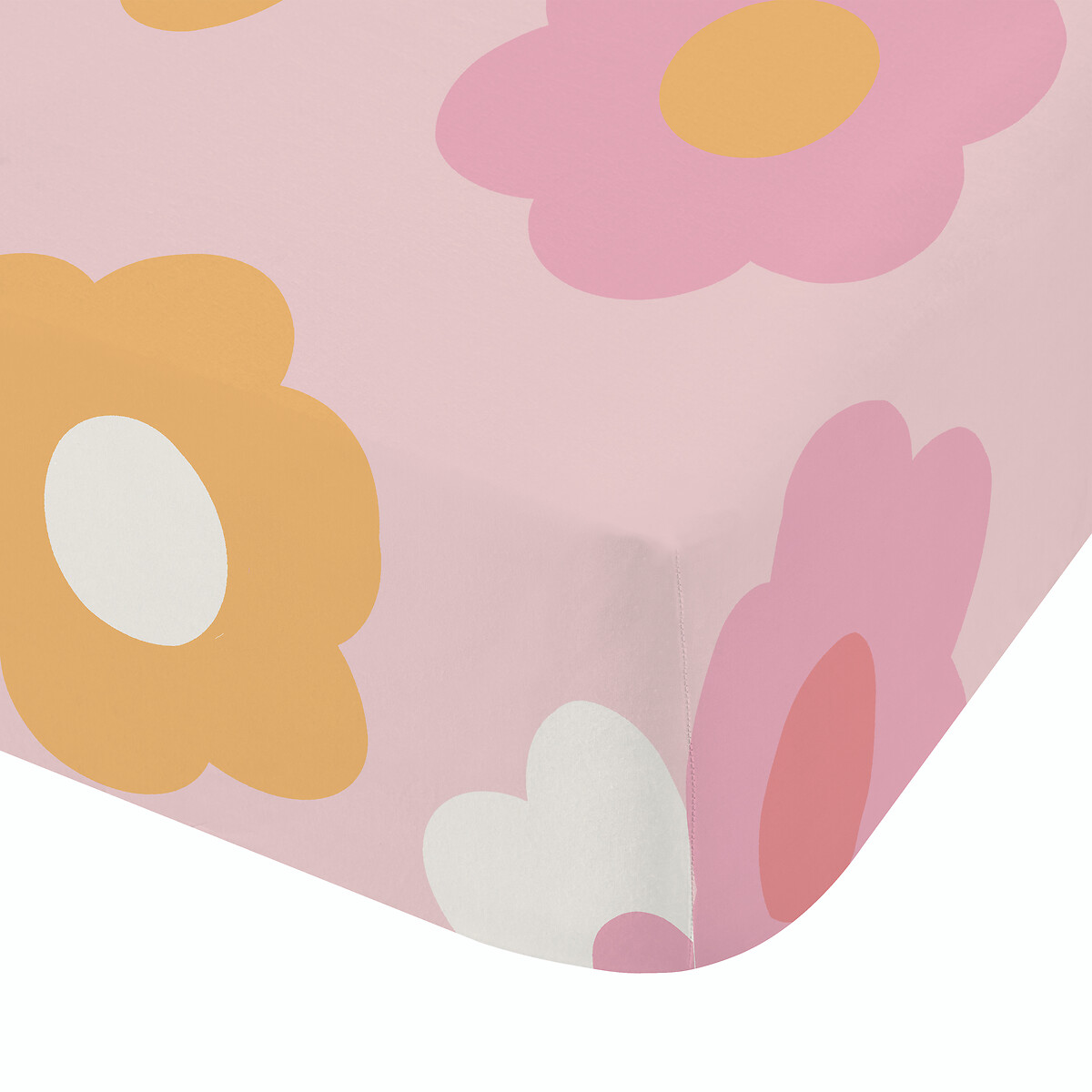 Retro Daisy Fitted Sheet pink, CATHERINE LANSFIELD