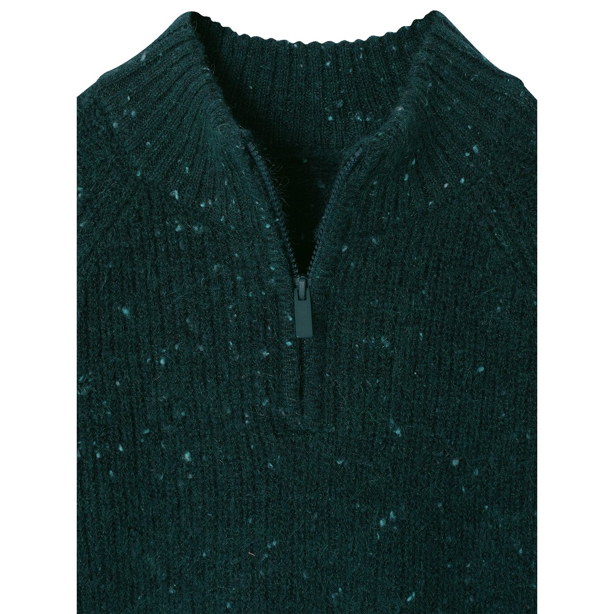 Pull col montant bleu chiné, VERTBAUDET