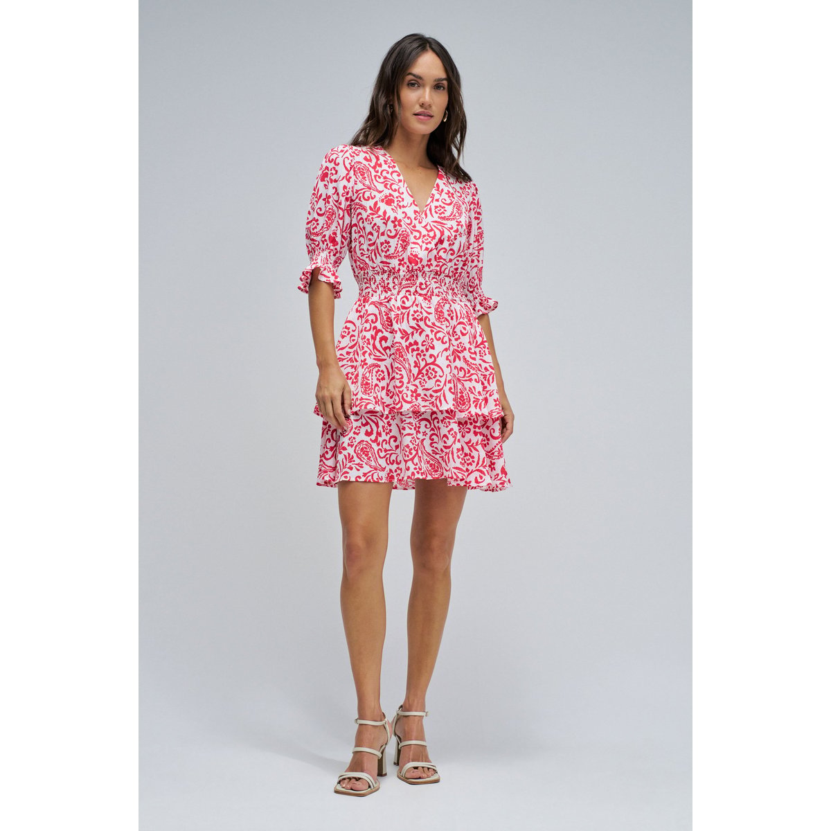 ROBE COURTE AVEC MOTIF FLORAL vert, SALSA JEANS