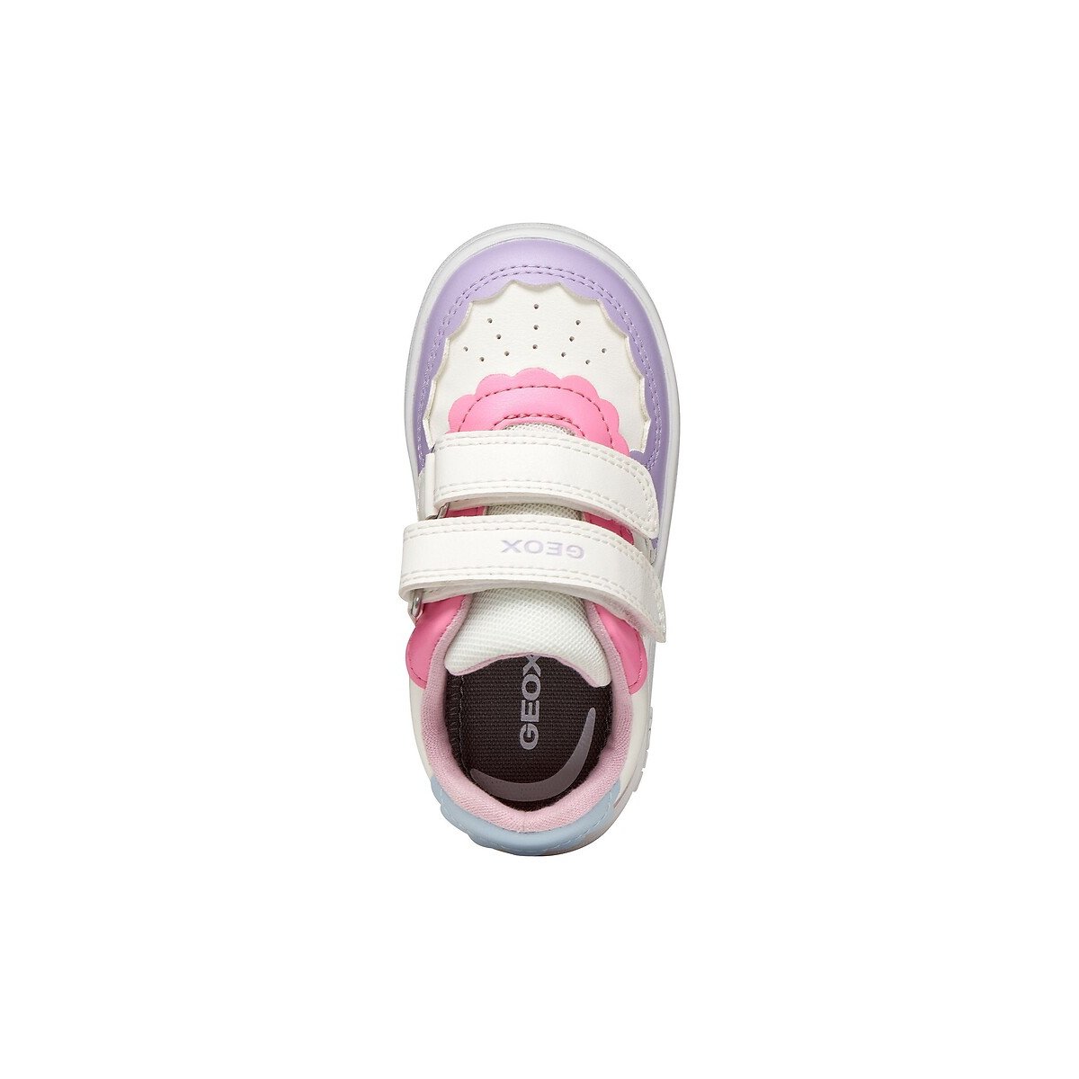 Zapatillas deportivas transpirables con velcro ECLYPER blanco/lila, GEOX