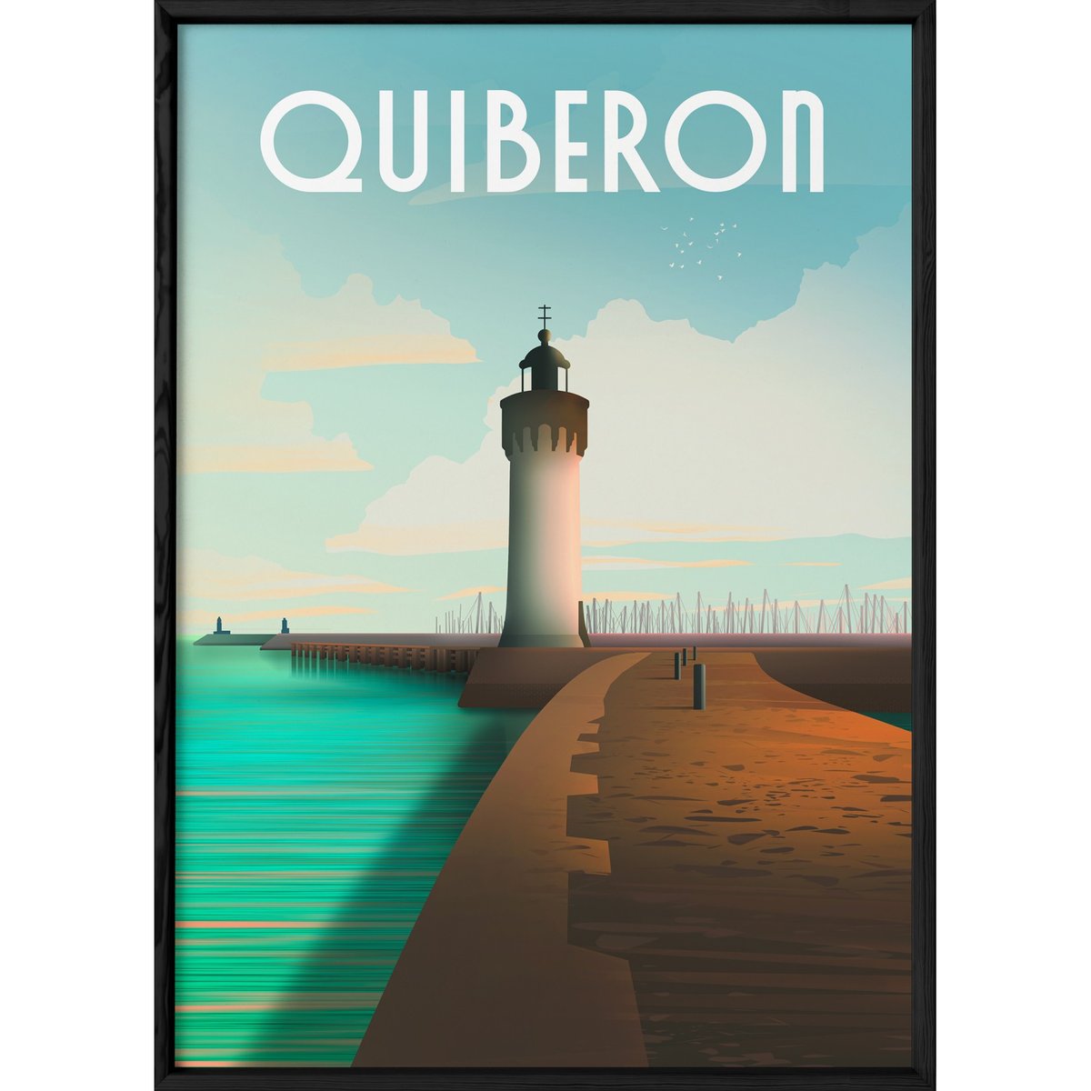 Affiche ville Quiberon blanc, L'AFFICHERIE