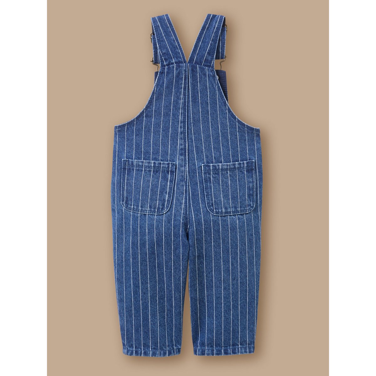 Salopette rayée en denim rayure tennis, CYRILLUS