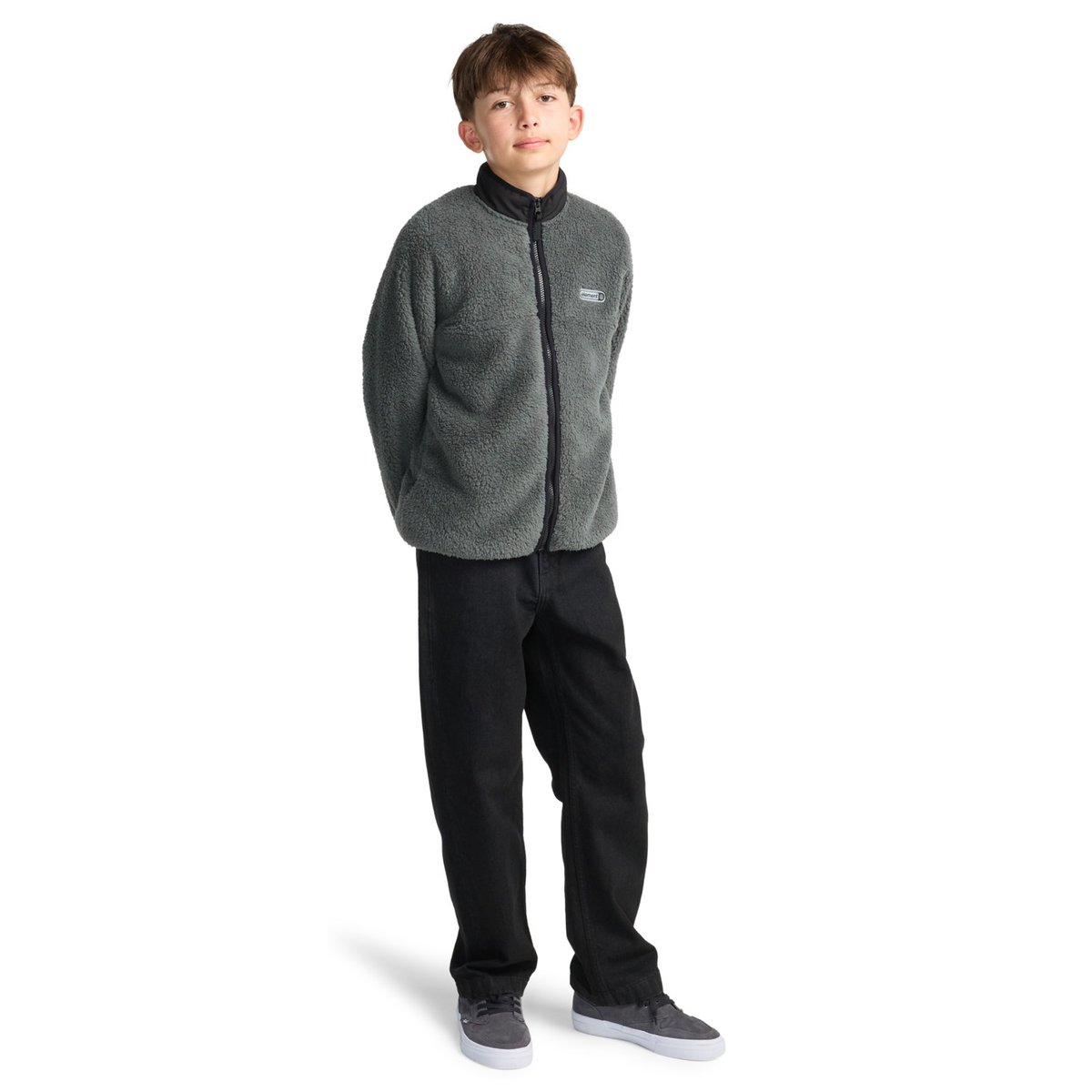 Veste en polaire CLASSIC SHERPA Y bleu ardoise, ELEMENT