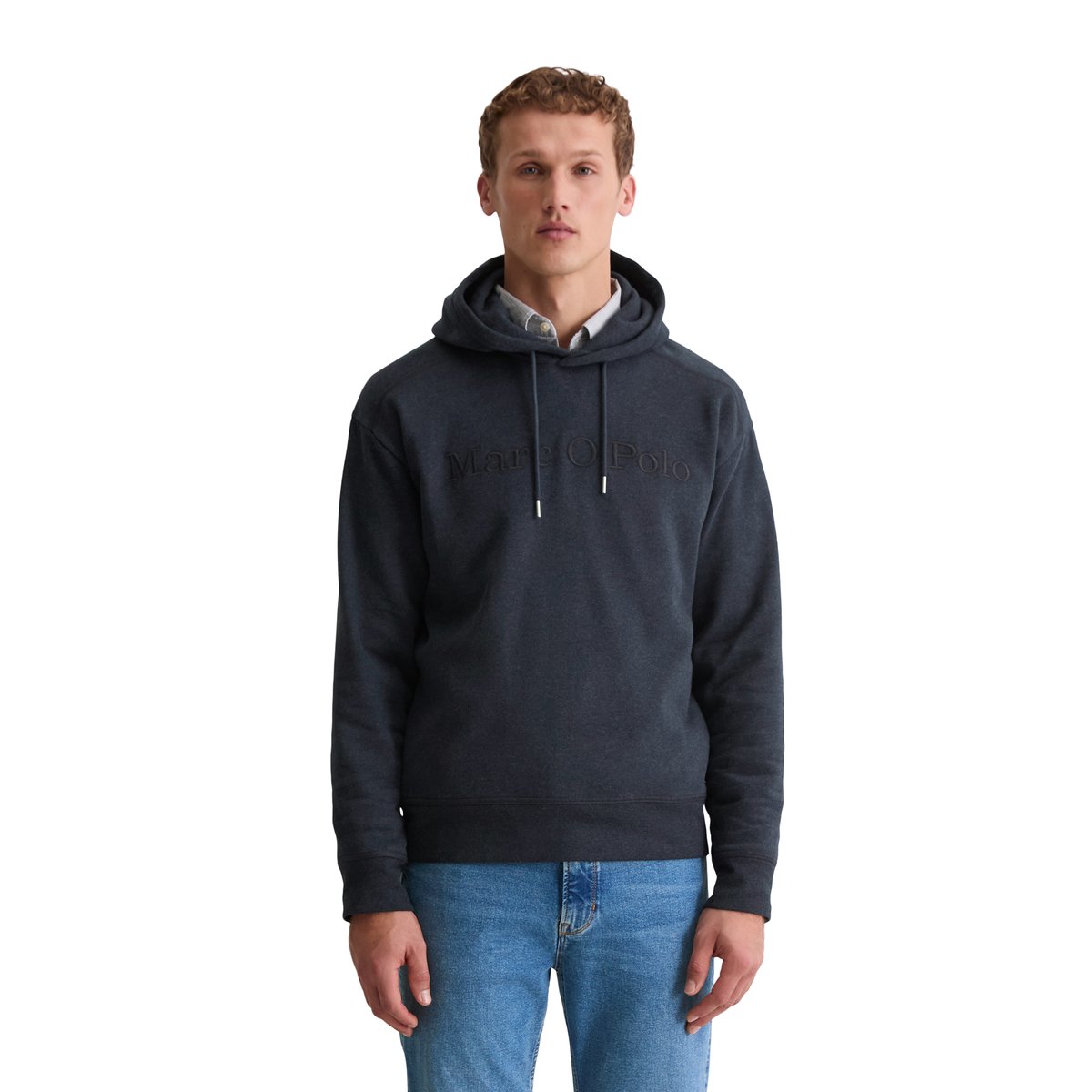 DfC Hoodie relaxed en coton bio doux bleu foncé, MARC O'POLO