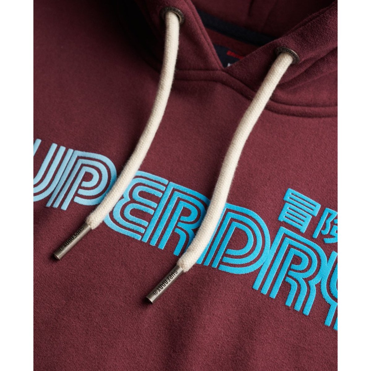 Sweat à capuche Faded Core violet figue, SUPERDRY