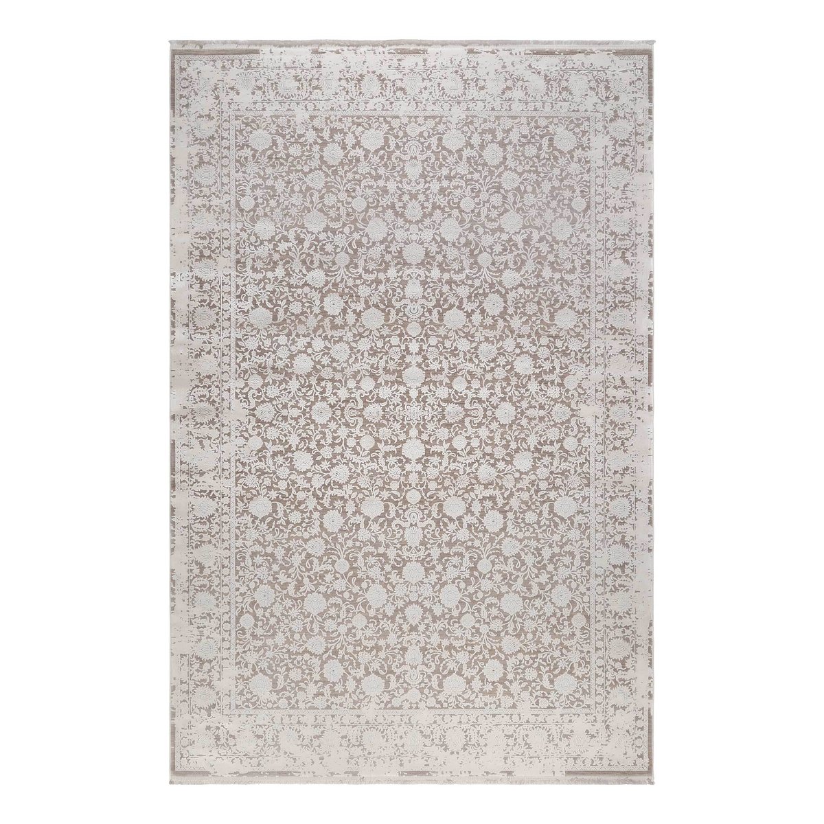 Tapis salon toucher soyeux vintage à relief , Florida blanc,gris, ESPRIT
