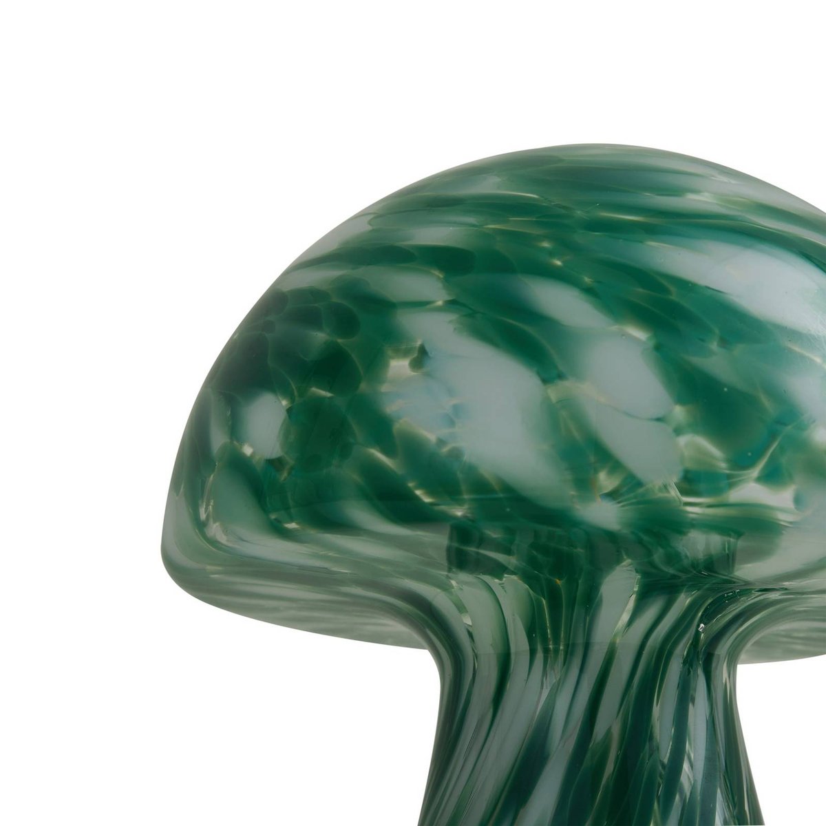 Lampe à poser en verre moderne, Hubi vert, blanc, LINDBY