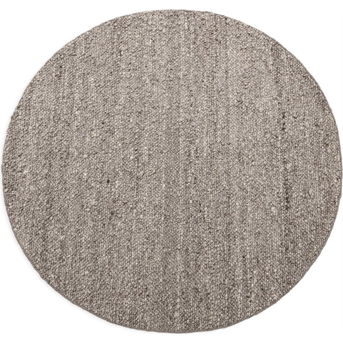 Tapis rond en laine tricotée gris, RECOLLECTION
