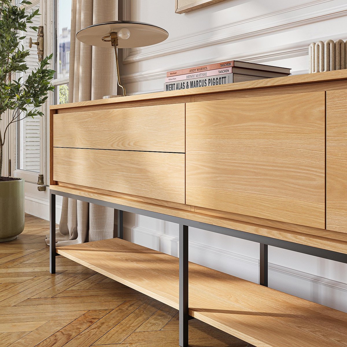 Buffet FLAVIE naturel clair, HABITAT