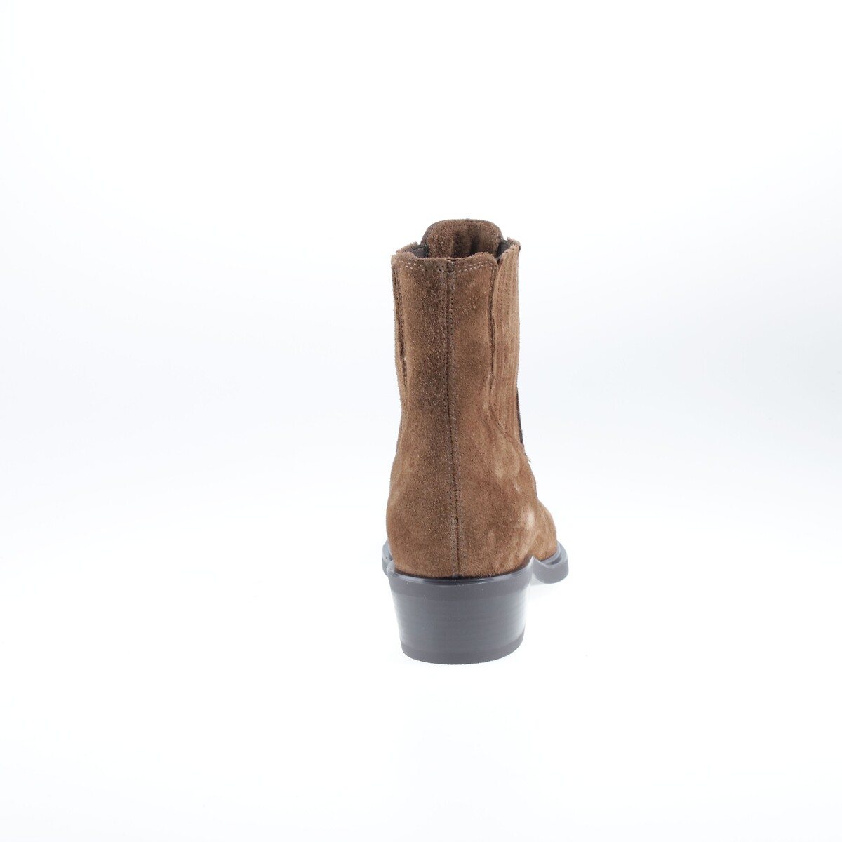 Botas pontiagudas, em pele camurça caju, MJUS