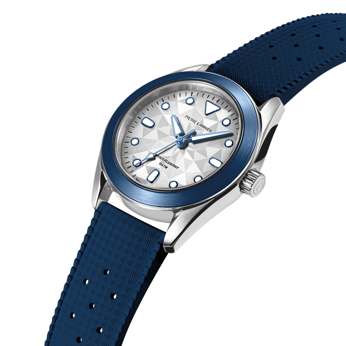 Montre Analogique BORA argenté argenté bleu foncé, PIERRE LANNIER