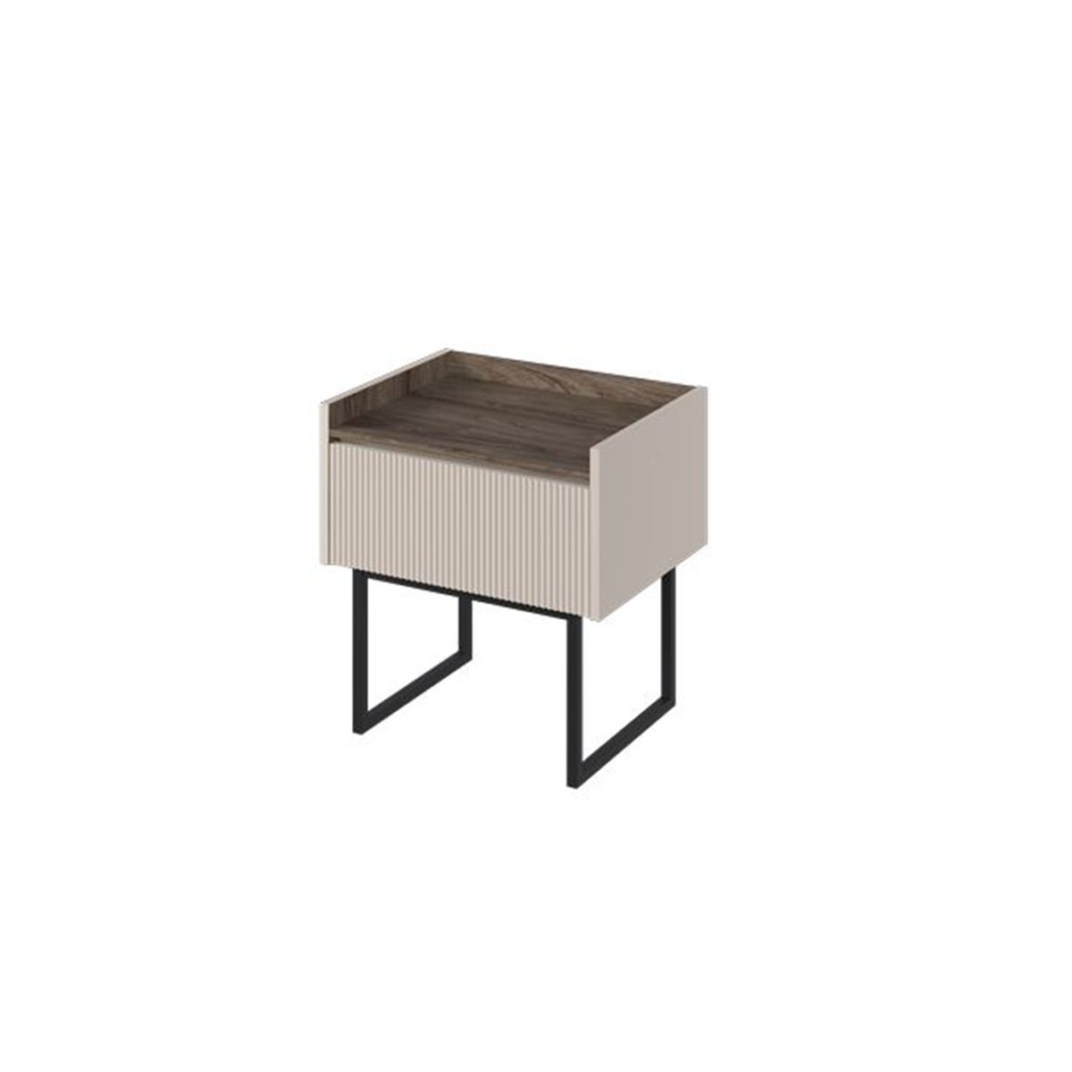 Table de chevet Panneaux de particules, LOUNA beige, BOBOCHIC