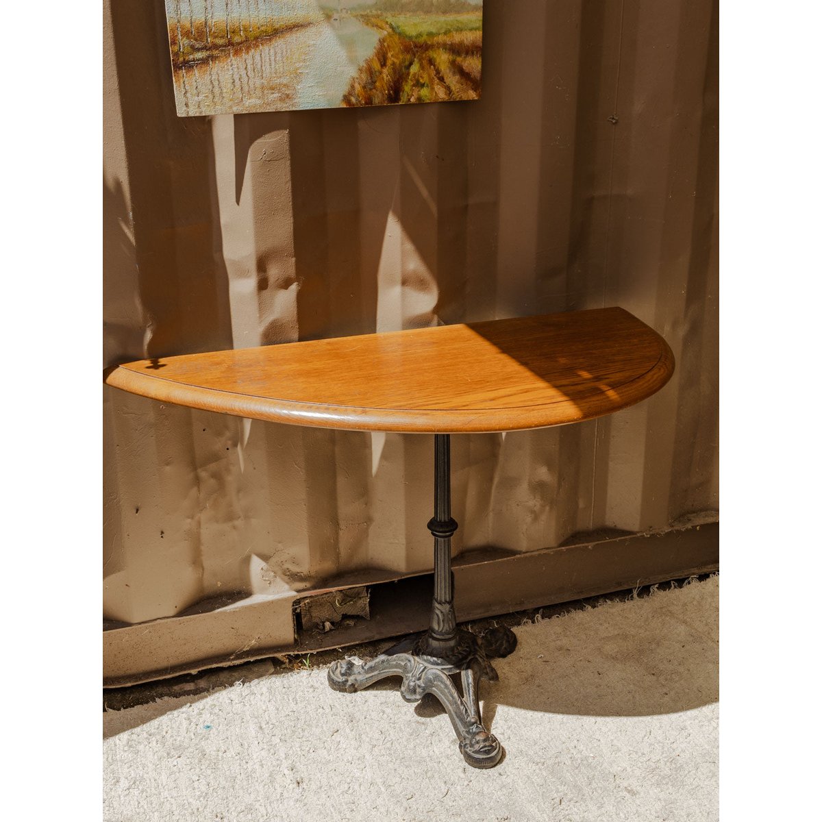 Console bistrot en bois Francine N°1076 - Bon état bois foncé, DEBONGOUT