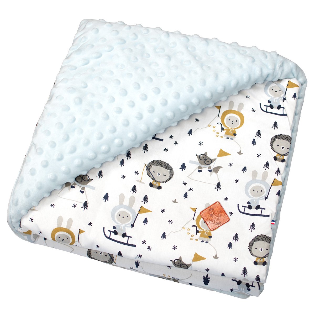 Couverture réversible en minky ELI ESKIMO eskimo, bleu, SEVIRA KIDS