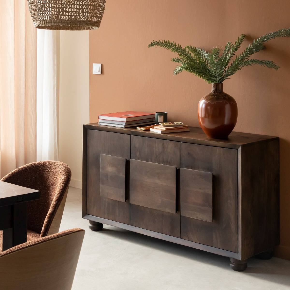 Buffet en bois de manguier HESTIA bois foncé, MADE IN MEUBLES