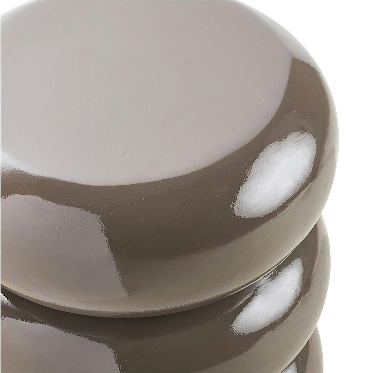 Table d’appoint vintage design galbé 70s marron brillant TULUM marron, PIER IMPORT