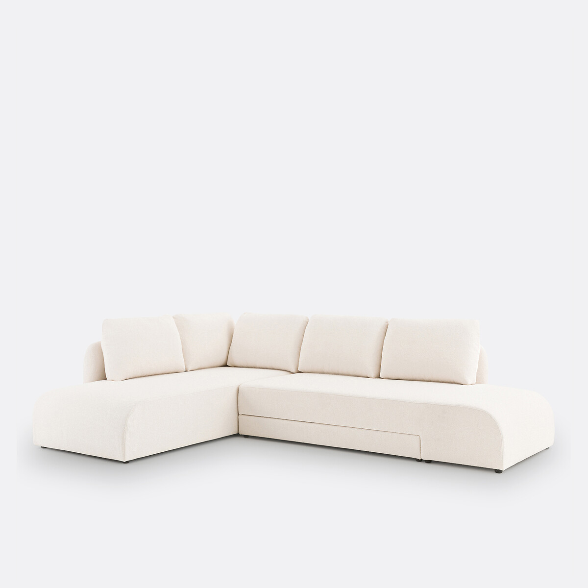 Sofá cama rinconero bouclette, Gina crudo, LA REDOUTE INTERIEURS