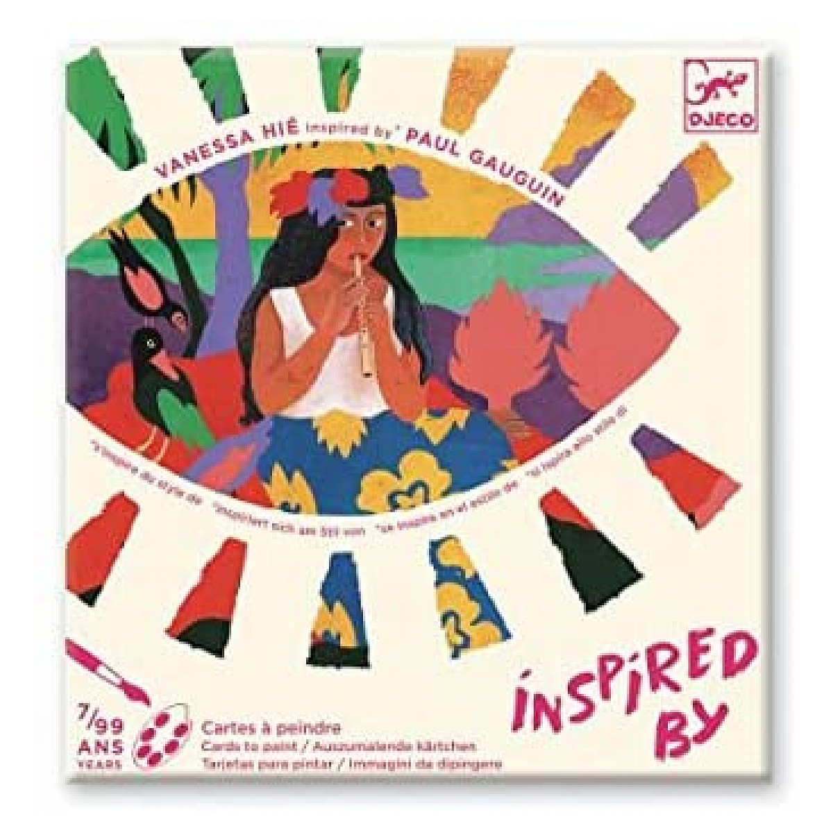Inspired by Cartes a peindre polynesie rose, DJECO