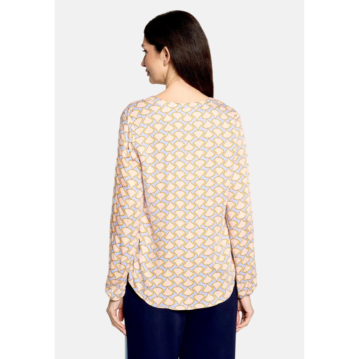 Blouse casual à motifs blue/apricot, CARTOON