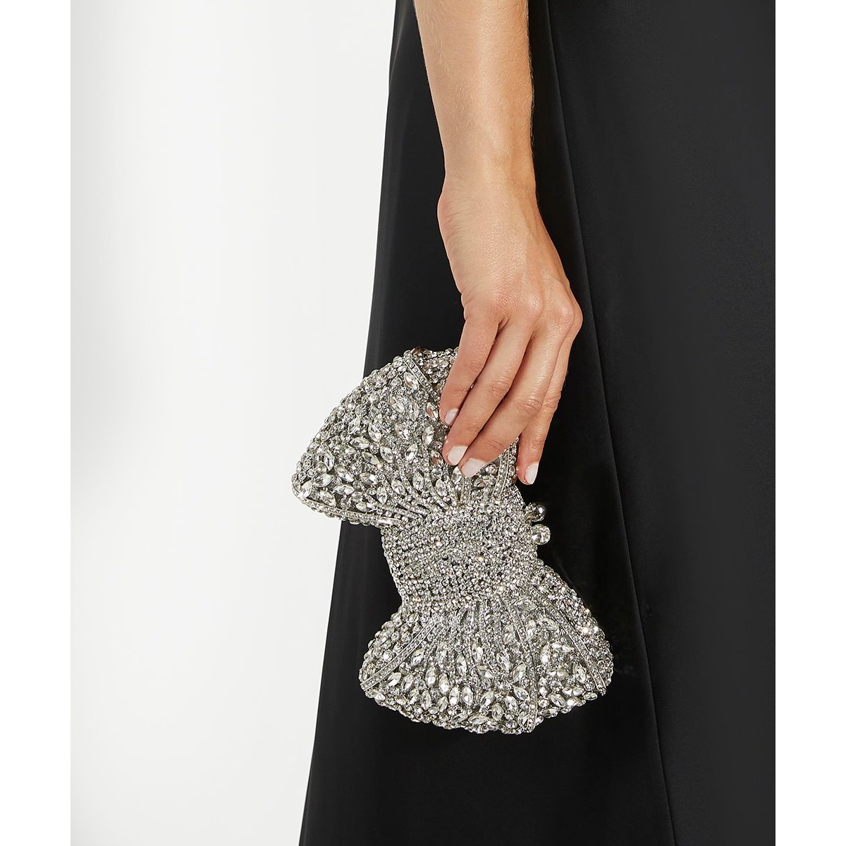 Pochette à n-ud ornée - ENCHANT silver-diamantes, DUNE LONDON