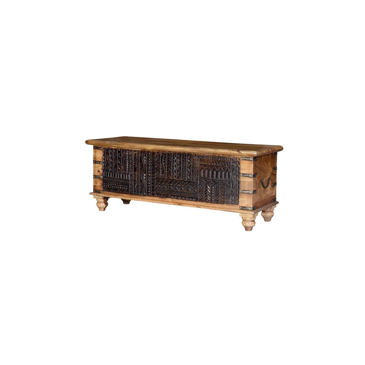 Coffre marron, DECORATION D’AUTREFOIS