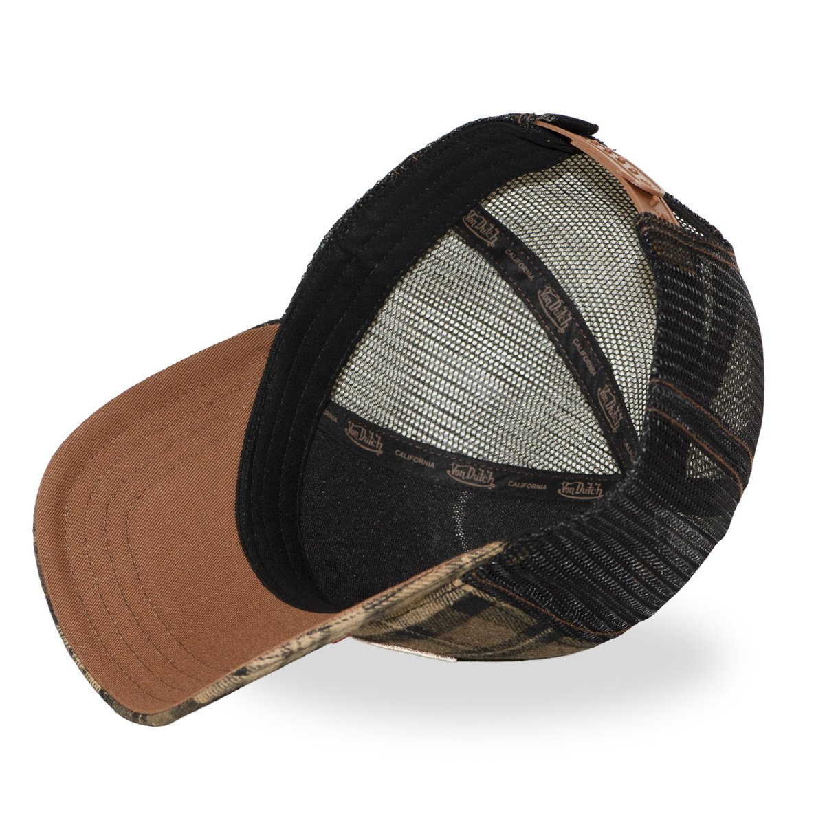 Casquette trucker SQUARES beige/kaki/noir/blanc, VON DUTCH