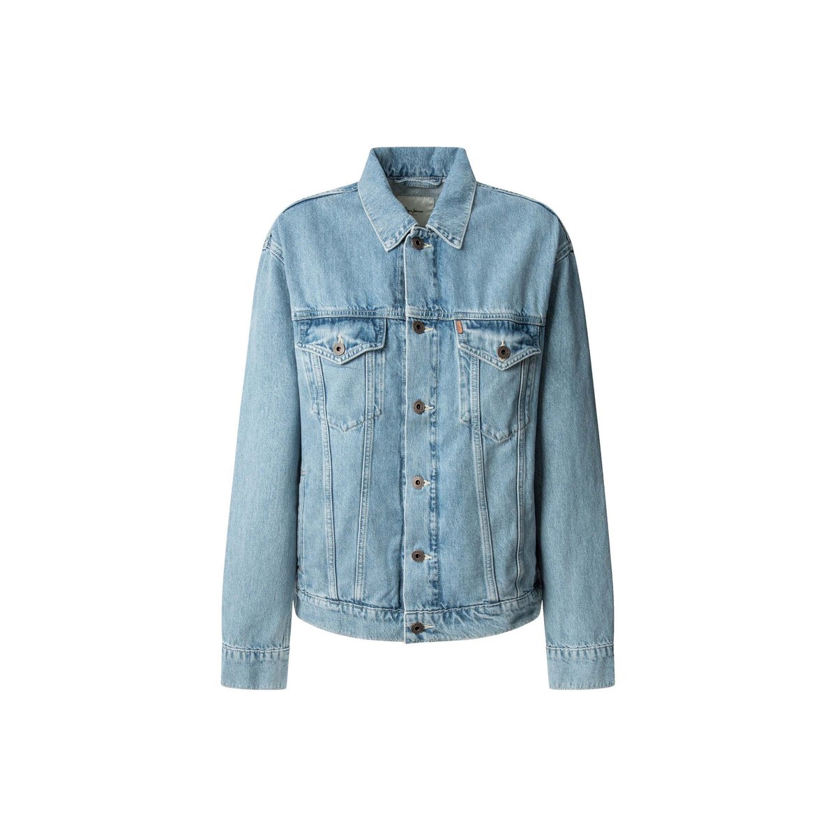 Veste Coupe Boyfriend En Denim blue grey rigid, PEPE JEANS