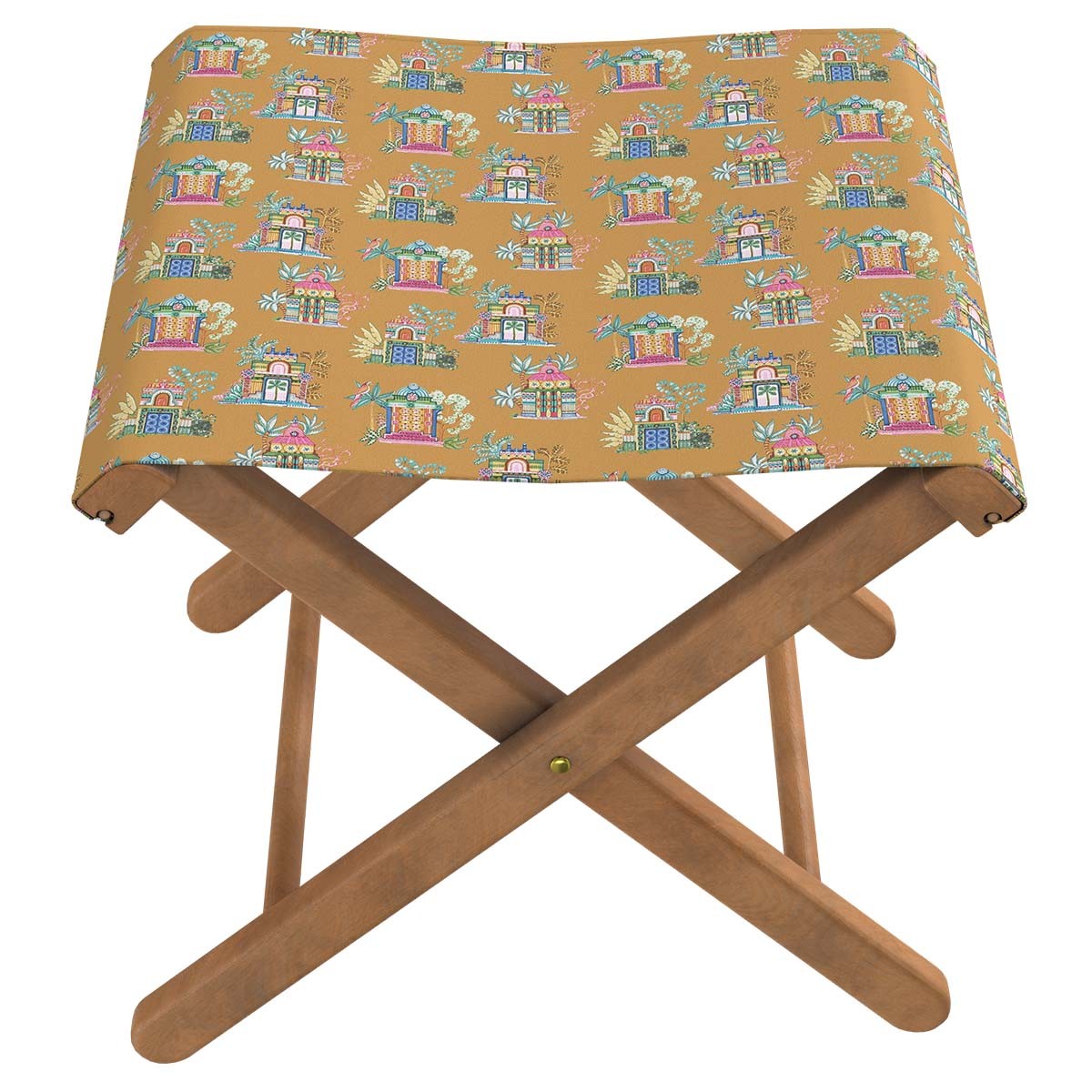 Pliant pêcheur en eucalyptus et toile outdoor, DEVHA marron, VENT DE BOHÈME