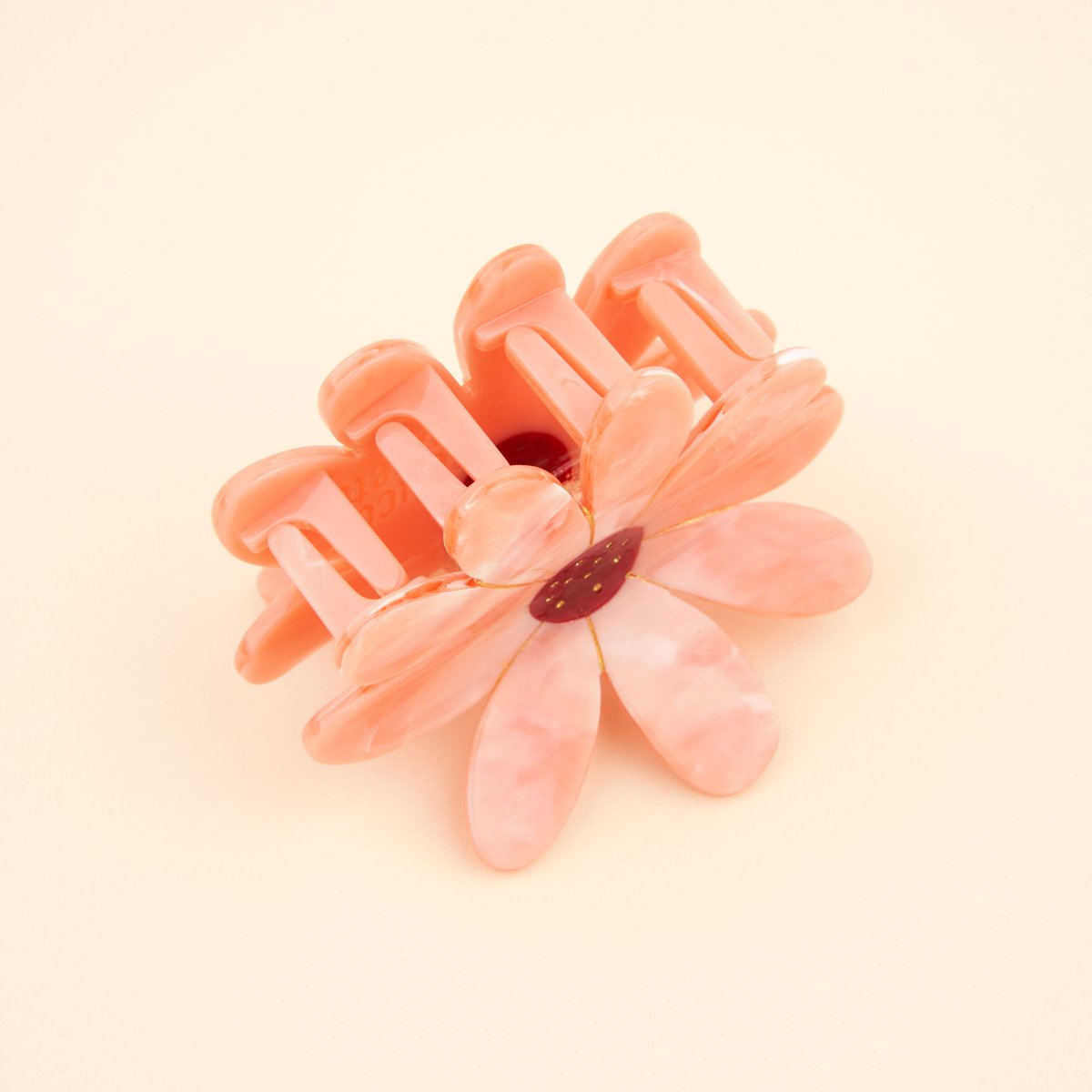 Pince à cheveux FLEUR ROSE rose et framboise, COUCOU SUZETTE