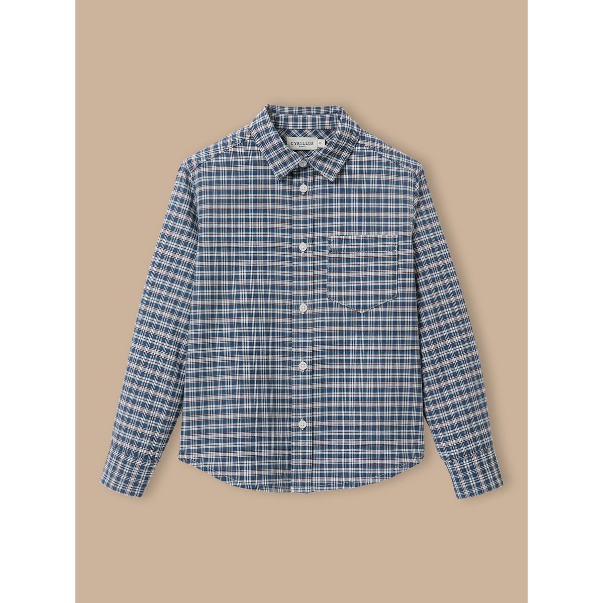 Chemise à carreaux carreaux bleu, CYRILLUS