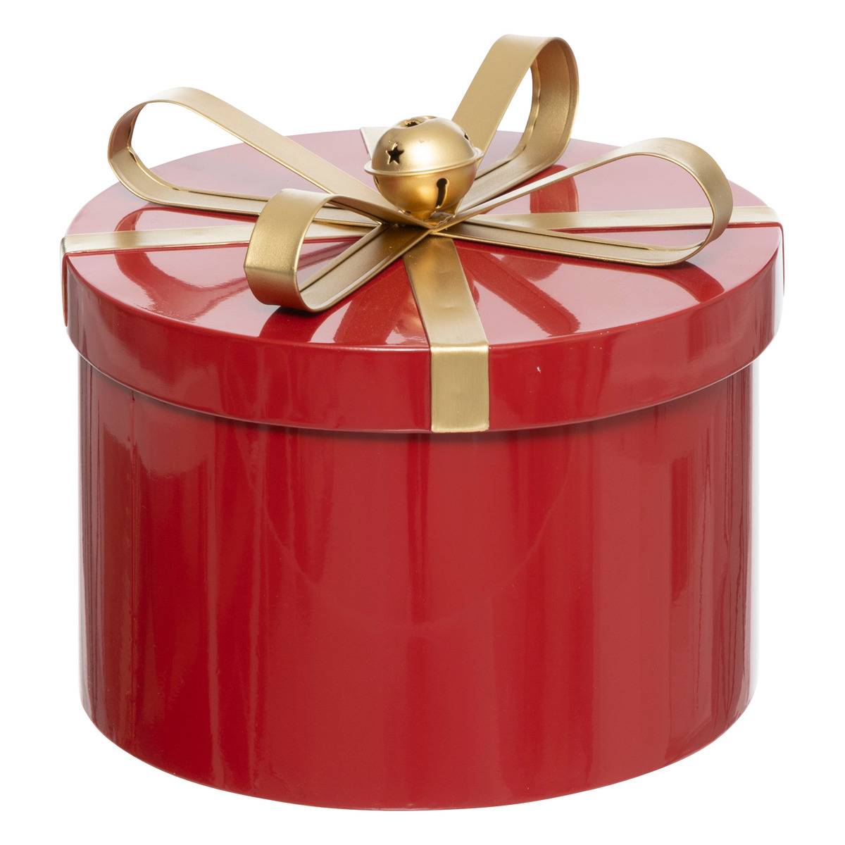 BOITES RONDES METAL ROUGE X3 rouge, ATMOSPHERA