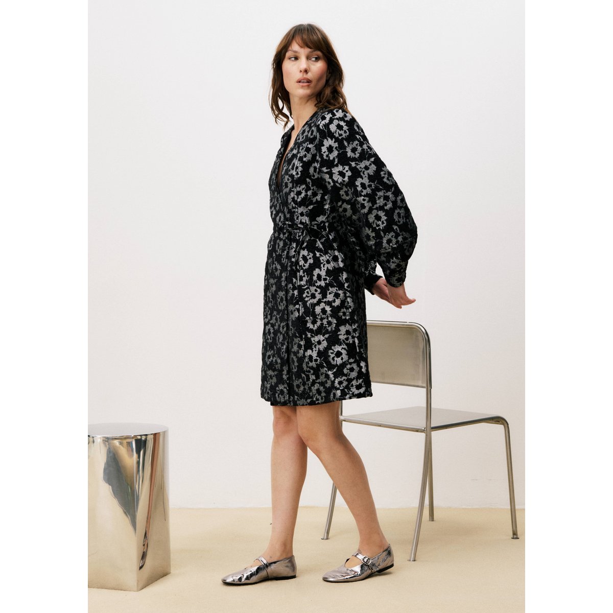 Robe en coton BROOKS noir, FRNCH